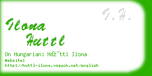 ilona huttl business card